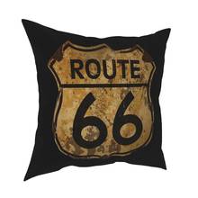 Funda de almohada decorativa para sofá, cubierta de cojín con estampado Vintage de doble cara de poliéster, con diseño de signo de California, Route 66, USA 2024 - compra barato