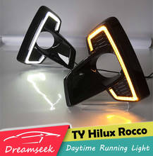 LED DRL For Toyota Hilux Rocco 2018 Daytime Running Light Fog Driving Lamp 2024 - buy cheap