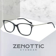 Очки ZENOTTIC оптические для мужчин и женщин, рецептурные аксессуары для близорукости, с прозрачными линзами, дизайнерские винтажные оптические очки 2024 - купить недорого
