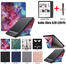 GLIGLE auto-sleep/wake case cover for KOBO Libra H2O case E-book case for KOBO N873+stylus+screen film 2024 - buy cheap