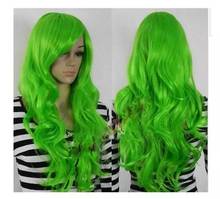 zhaoxia++07810@Q8@* +++New Stylish Long Green Curly Cosplay Party Wig 2024 - buy cheap