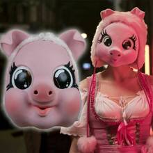 Máscara de cerdo Rosa Villanel le, Cosplay de Jodie Comer Temporada 2, utillaje para disfraz de Halloween 2024 - compra barato
