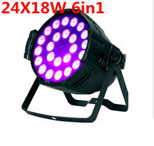 Luz LED RGBWA + UV 6 en 1, 24x18 W, DMX, para dj, iluminación 6 en 1, rgbwa, uv 2024 - compra barato