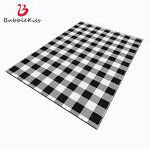 Bubble Kiss-alfombras modernas con estampado a cuadros para sala de estar, decoración de habitación para niños, alfombras antideslizantes para sofá, mesa y suelo, color blanco y negro 2024 - compra barato