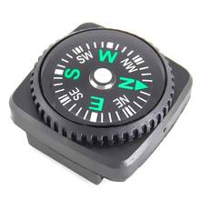 Bússola de acampamento bolso mini bússola paracord caminhadas botão mini pulseira acessórios ao ar livre relógio sobrevivência para alça botão com 2024 - compre barato