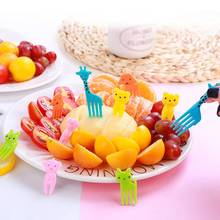 Mini almofadas de comida fofas de desenho animado, acessórios de decoração de festa para lanche, bolo de sobremesa, garfos de frutas e almoço para crianças com 10 peças 2024 - compre barato