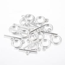 Tibetan Style Toggle Clasps,  Lead Free & Cadmium Free & Nickel Free,  Silver,  Toggle: about 14x11x2mm,  Hole: 2mm 2024 - buy cheap