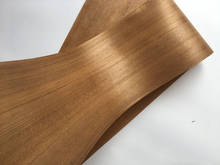 2x chapa de madera Natural en rodajas, revestimiento de teca con respaldo de tejido para muebles, 0,2mm de espesor Q/C 2024 - compra barato