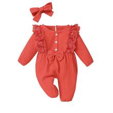 Bobora Baby Girls Clothes Onesies Newborn Infant Ruffle Long Sleeve Romper Jumpsuit 2024 - buy cheap