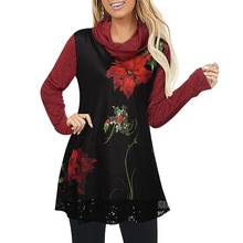 Women Blouse Long Sleeve O Neck Patchwork Blouse Floral Print Pullover Tunic Comfortable Female Tops рубашки оверсаиз blusas 2024 - buy cheap