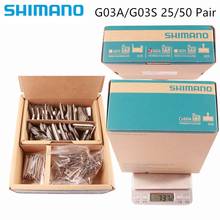 G03A G03S колодки 25 пар/50 пар оригинальные SHIMANO MTB дисковые Тормозные колодки из смолы для BR-M9000/M9020/M987/M985/M8000 2024 - купить недорого