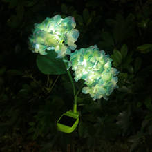 Luz Solar LED para exteriores, simulación de flor, lámpara de hortensia muestreada para exteriores, decoración de jardín, luz Solar para césped 2024 - compra barato