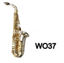 MARGEWATE Brand Eb Tune  WO37 Alto Saxophone E-Flat Nickel Plated Gold Key  musical instrument With Case Free Shipping 2024 - buy cheap