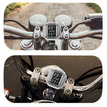 Sistema de control de temperatura y presión de neumáticos TPMS para motocicleta, pantalla LCD, Sensor externo USB, carga rápida Universal, 2 uds. 2024 - compra barato