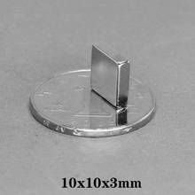 10~200pcs 10x10x3 mm Quadrate Super Powerful Magnets 10x10mm Neodymium Magnetic N35 10x10x3mm Block Strong Magnet 10*10*3 mm 2024 - buy cheap