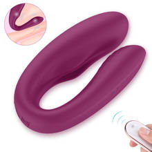 Wireless Couple Vibrator For Women And Men Dildo G Spot U Silicone Stimulator Double Vibrators Sex Toy For Adult Couple 2024 - buy cheap
