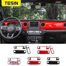 TESIN Car Interior Dashboard Center Control Panel Decor Gear Shift Panel Cover for Jeep Wrangler Gladiat JL 2018 Up Accessories 2024 - buy cheap