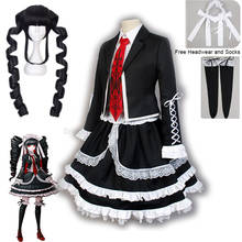 Yasuhiro Taeko Cosplay Costume Danganronpa Celestia Ludenberg Wigs Woman Lolita Uniform Skirt Halloween Party Dress 2024 - buy cheap