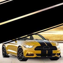 Calcomanías de vinilo universales para coche, calcomanías gráficas de rayas de Rally doble, estilo de carreras, Mustang GT, pegatina para cuerpo completo, accesorio Exterior para coche 2024 - compra barato