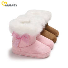 Ma&Baby 0-12M Warm Newborn Infant Baby Girls Boots Plush Bow Princess Baby Girls Ankle Snow Boots Winter Toddler Baby Shoes 2024 - buy cheap