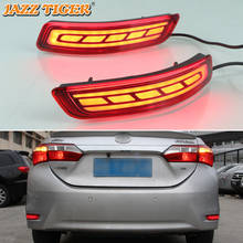 3-in-1 Functions Car LED Rear Fog Lamp Brake Light Dynamic Turn Signal Bumper Decoration Lamp For Toyota Corolla 2014 - 2018 2024 - buy cheap