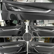 Автомобильные аксессуары 4x100% внутренняя дверная панель из настоящего углеродного волокна для BMW X6 F16 15-17 и X5 F15 2014-2017 2024 - купить недорого