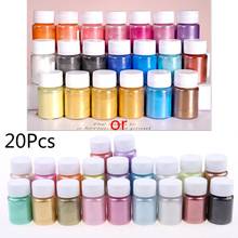 20 Pearlescent Epoxy Resin Dye Pearl Pigment Natural Mica Mineral Powder Great for Soap, Nail Polish, Cosmetics, Bath Bombs 2024 - buy cheap