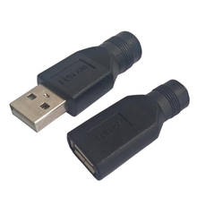 5,5*2,1 мм Разъем питания постоянного тока к USB 2,0 Тип A штекер гнездовой разъем 5 в постоянного тока штекеры питания diy разъем адаптера ноутбука 2024 - купить недорого