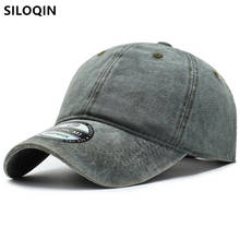 SILOQIN-Gorra de béisbol con Cierre trasero para hombre y mujer, gorro de béisbol de algodón lavado, ajustable, color negro, unisex 2024 - compra barato