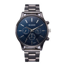 Watch Men Fashion 2020 Stainless Steel Dial Crystal  Analog Quartz Wrist Watch Bracelet Business Alloy Strap Gift Saati Zegarek 2024 - buy cheap
