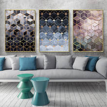 Pintura em tela, arte abstrata para parede, poster geométrico e impressões, imagem decorativa de casa, sala de estar, sem moldura, dropshipping 2024 - compre barato