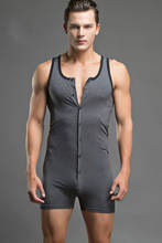 Sleeveless Men Bodysuit Comfortable Cotton Lingerie Sexy Soft Undershirt Wrestling Singlet Short Jumpsuit One-piece Underwear 2024 - buy cheap