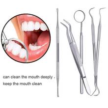 Nova ferramenta dental de aço inoxidável conjunto kit dentista dentes limpeza higiene picaretas scaler espelho cuidado oral dental explorer sonda 2024 - compre barato