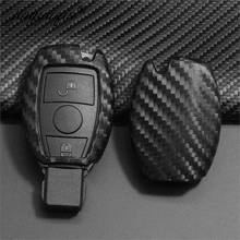 10pcs Carbon Men Car Key Bag Case For Mercedes Benz BGA AMG W203 W210 W211 W124 W202 W204 W205 W212 W176 Silicone Cover 2024 - buy cheap