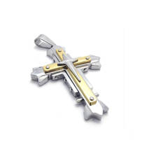 Toy Sports Self defense Titanium Steel Gold Cross Pendant Rotating Stainless Steel Necklace Scripture Boy Girls Jewelry Pendant 2024 - buy cheap