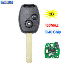 2 Button New Replacement Remote Key Smart Car Key Fob 433MHz ID46 Chip for Honda CRV Ignition Key Uncut Blade 2024 - buy cheap