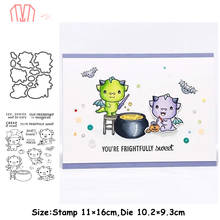 Mai Cartoon Dragon Metal Cutting Dies Stencils Cear Stamp for DIY Scrapbooking photo album Decorative Embossing DIY Paper Card 2024 - buy cheap