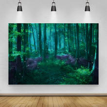 Laeaccco Fairytale Wonderland Green Trees Grass Star Light Forests Photography Backdrops Photography Backgrounds For Photozone 2024 - buy cheap