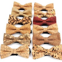 Men Cork Wood New Fashion Bow Ties Novelty Solid Neckwear Creative Wood Grain Handmade Tie Wedding Party Men Bow Tie Accessories 2024 - buy cheap