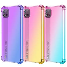 Drop Protection Gradient TPU Case for OPPO Realme C20 C21 C17 7i Find X3 A94 A93 A73 A53 A55 5G A72 A52 Reno 5 Pro Cover 2024 - buy cheap