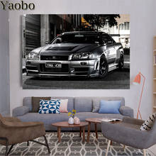 Nissan skyline gtr needlework diy 5d kits de pintura diamante diamante bordado strass cidade diamante mosaico decoração arte 2024 - compre barato