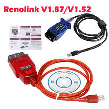 Newest V1.87 Renolink OBD2 ECU Programmer for Renault Eprom Read / Write Flash ECU Resetting Renolink V1.52 Car Diagnostic Cable 2024 - buy cheap