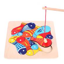 Baby Educational Toy For Children Fishing Wooden Game Set 3D Jigsaw Puzzle Board Wooden Montessori Educational Toy Gift #10 2024 - buy cheap
