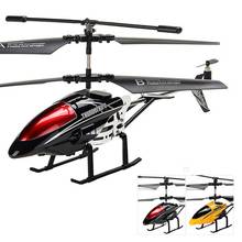Helicóptero teledirigido de aleación de 3,5 canales, helicóptero teledirigido con luz LED, juguete volador inastillable, regalo para niños 2024 - compra barato