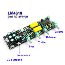 LM4610 Preamplifier Board 3D Surrounding Balance Audio Preamp NE5532 Bass Treble Tone Conrtol Stereo Pre Amplifier 2024 - buy cheap