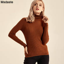 Turtleneck Sweater Knit Sweaters Women Warm Autumn Winter Knitted Tops Femme Knitwear Pull High Elastic Soft Female Pullover Top 2024 - buy cheap