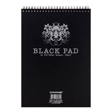 Retro Watercolor Black Paper Sketchbook A3/A4/A5 Memo Pad Notebook Drawing Painting Graffiti Coiling Paper School Art Supplies 2024 - buy cheap