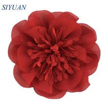 5pcs/lot Gorgeous 3.6 inch Chiffon Blossom Flower with Hair Clip Kids Chic Headwear Bride Hairpin TH298 2024 - buy cheap