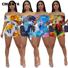 Yaya-macacão feminino com manga floral tomara-que-caia., decote curto, moda praia, verão. 2024 - compre barato