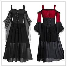 Vestido de renda gótico vintage, vestido medieval feminino, para festa noturna, de renda 2024 - compre barato